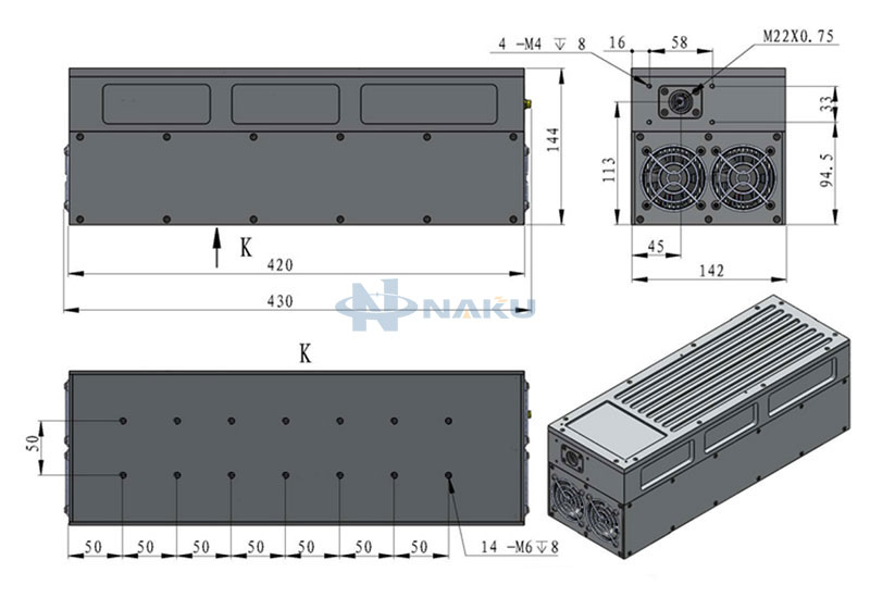 355nm Q-switched UV laser 1-3000mW