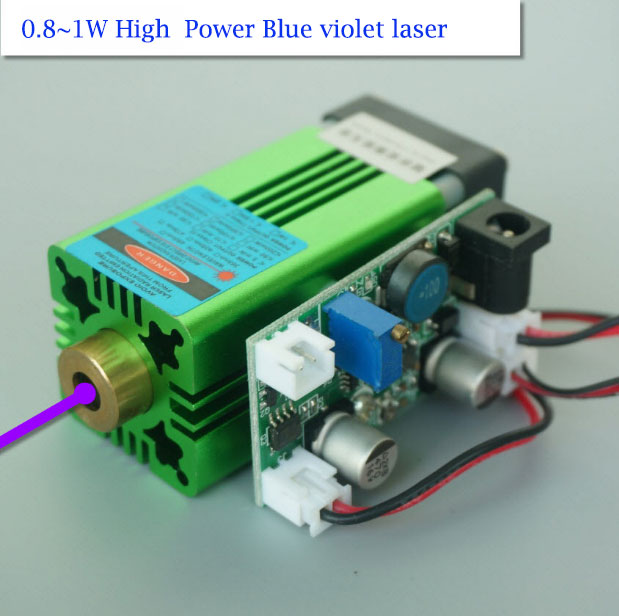 800mW 1W 405nm蓝紫激光/工业激光模组 UV激光 3D打印