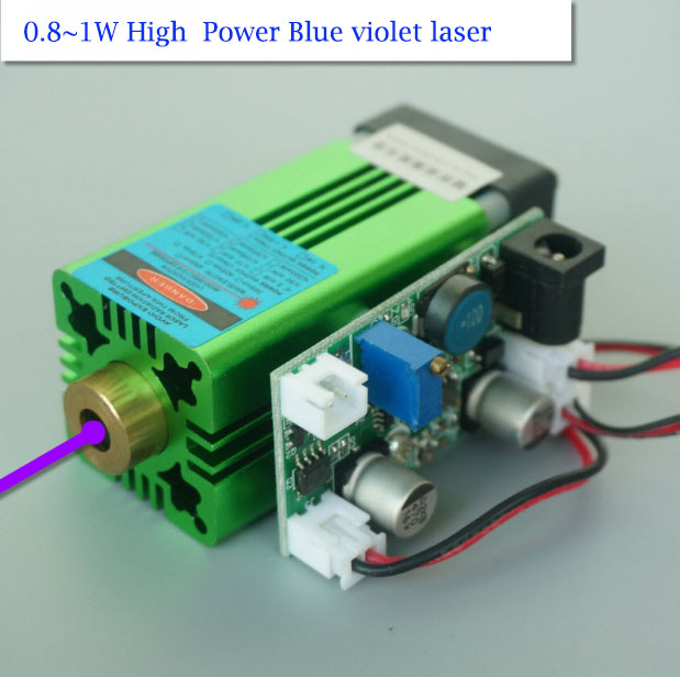 800mW 1W 405nm蓝紫激光/工业激光模组 UV激光 3D打印 - 点击图像关闭