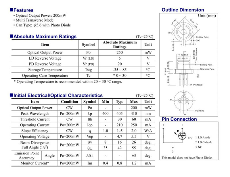 405nm special laser printers  diode