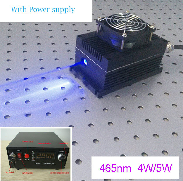 465nm 5W 蓝光DPSS激光器带电源驱动器