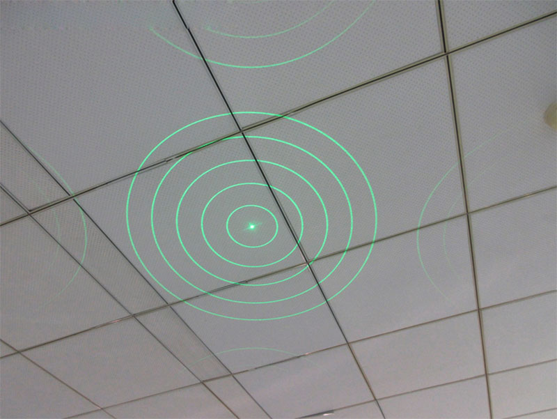 5 concentric circles effect red/green/blue laser Focusing laser