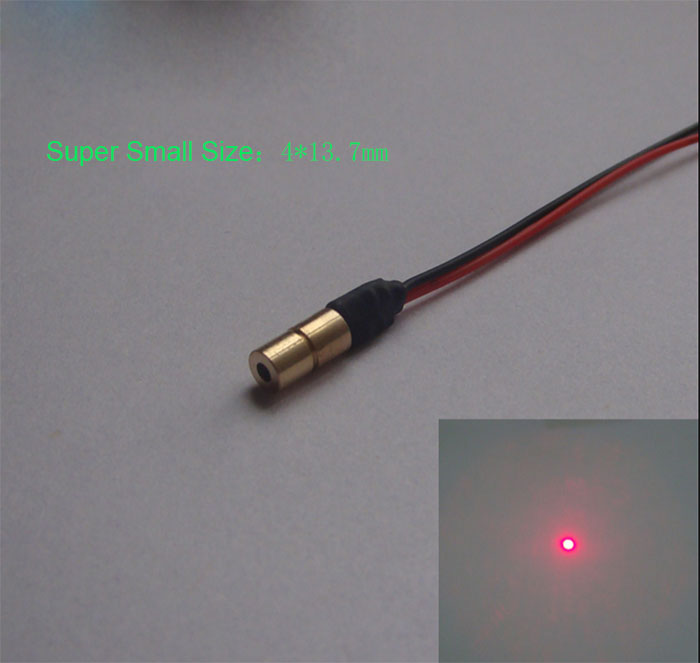 635nm 5mW 红色激光模组 微型激光头 超小尺寸 4*13.7mm 635nm 5mW 红色激光模组 微型激光头 超小尺寸 4*13.7mm