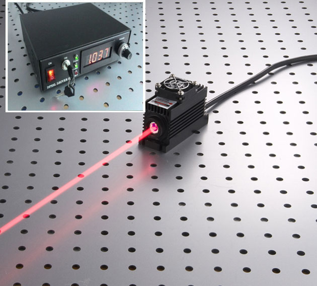655nm/660nm 100mW~500mW 红色 半导体激光器 带实验室可调电源