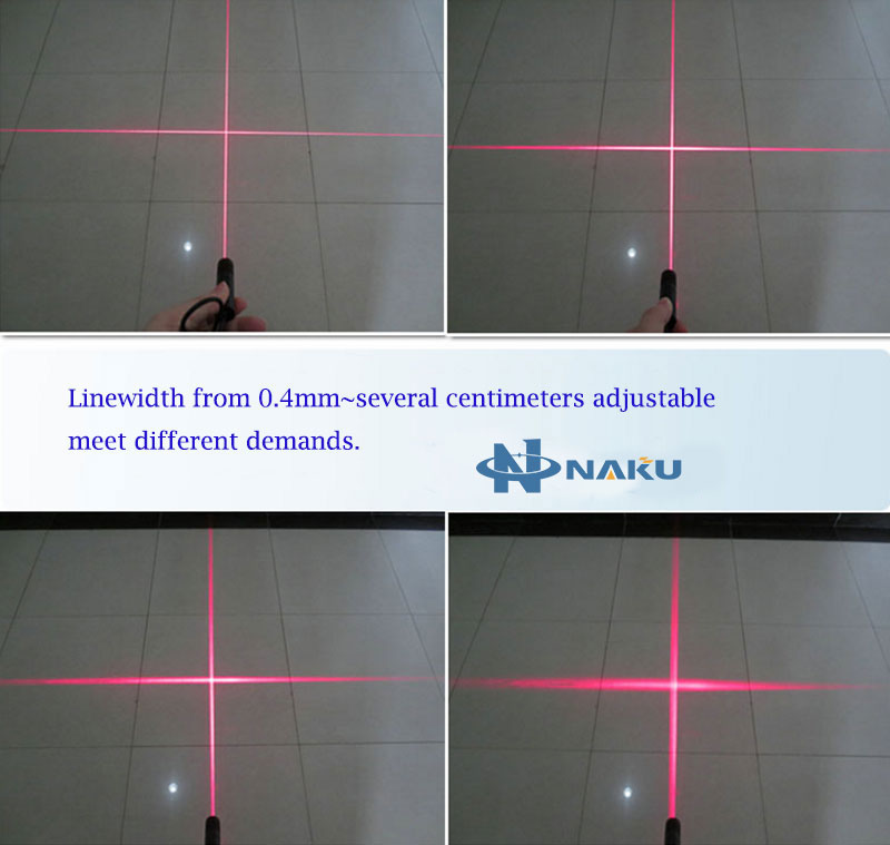 650nm Red Crosshair laser module Ultra-fine linewidth Vertical 90 degrees