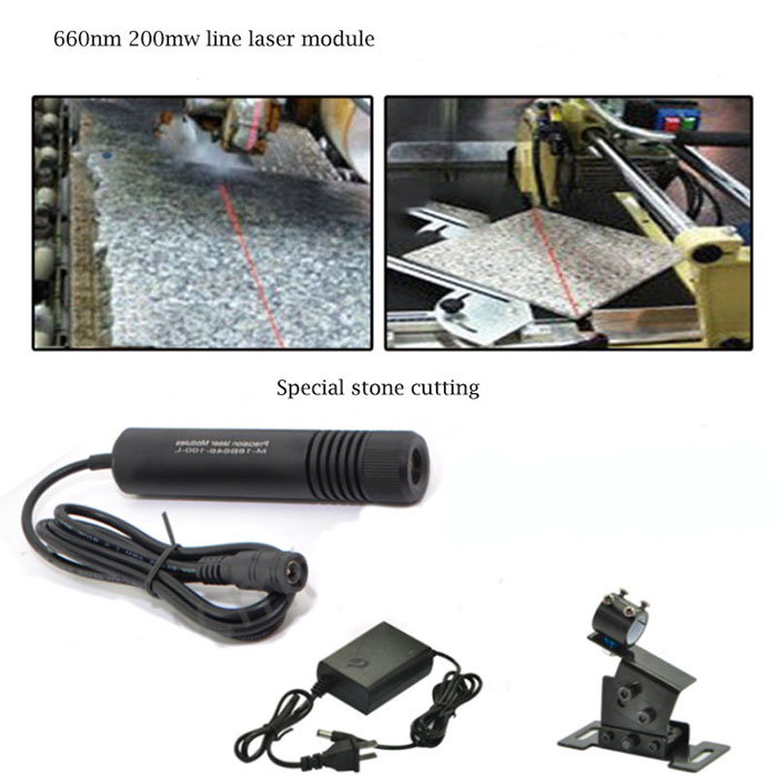 660nm 200mW 红色线形激光模组 特殊石材/木材切割 660nm 200mW 红色线形激光模组 特殊石材/木材切割