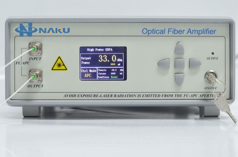 30mW~400mW EDFA C波段 1540-1565nm 多波长 掺铒光纤放大器 后置放大器 LCD台式